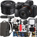 Sony a7S III Mirrorless Full Frame Camera Body + Sony FE 50mm F2.5 G Compact Lens SEL50F25G + ILCE-7SM3/B Bundle The Elite Black Market